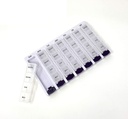 AM /PM Pill Box Portable Travel Prescription & Medicine Pill Case מארגן P&P MEDICAL SURGICAL (7-Day / 4Times-A-Day) עם השוואתיות נשללות ו-Moisture-Proof Designof Design of Design.