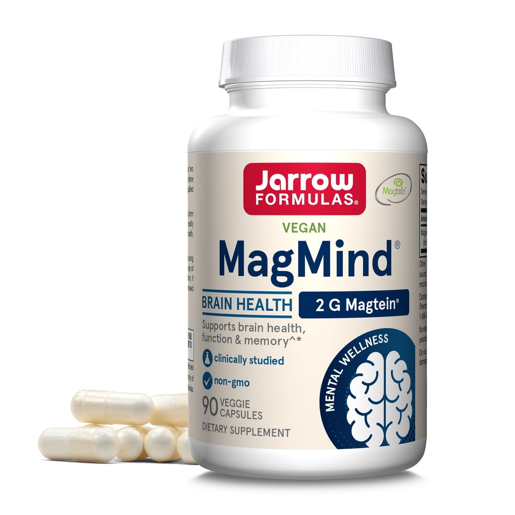 Jarrow Formulas Alpha GPC 300 מ"ג תמיכה בתפקוד המוח ו- MagMind Magnesium Brain קפסולות