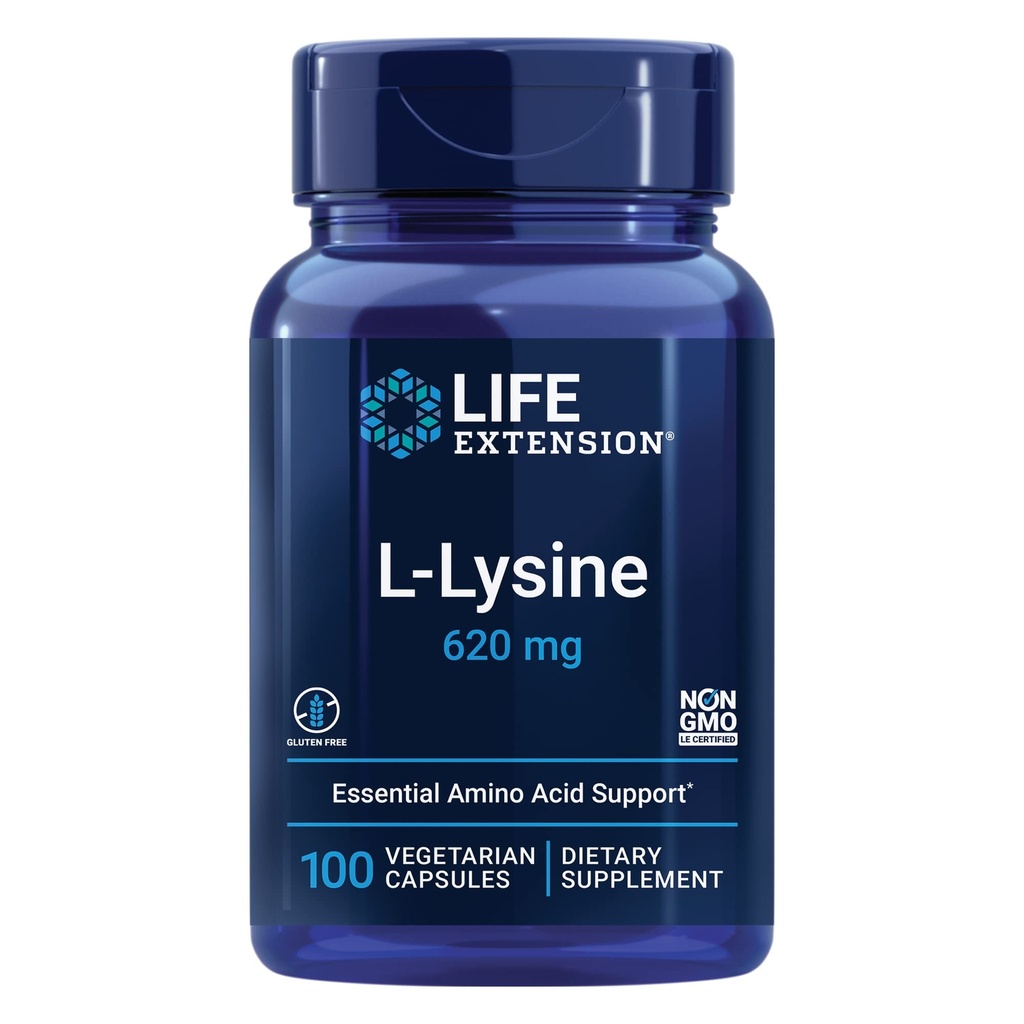 ההרחבה NAC 600 מ"ג Antioxidant Immune Support & L-Lysine 620 מ"ג עבור קפסולות תגובה בלחץ בריא 100