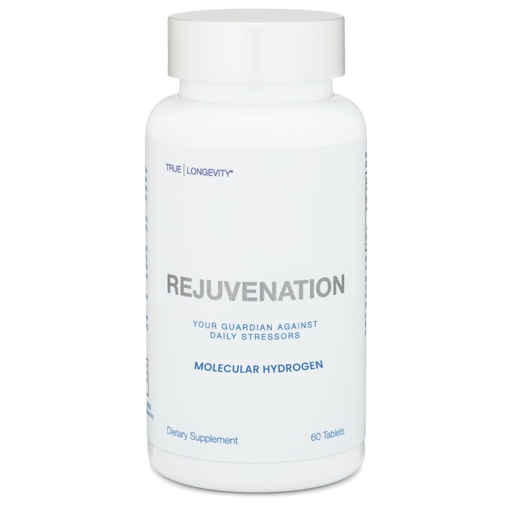 DRINK HRW Rejuvenation Molecular hydrogen Water Tablets: 12 ppm H2 - Hydrogen & Magnesium תוסף, תומך בייצור אנרגיה, התאוששות, פונקציונליות קוגניטיבית (Unflaved 60ct)