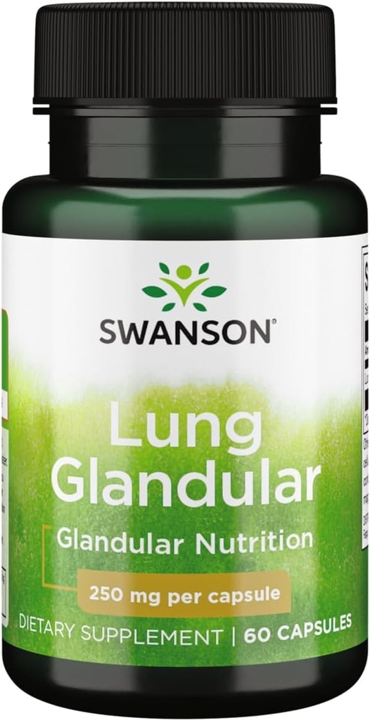 Swanson Raw Lung Glandular 250 מיליגרם 60 קפסולות