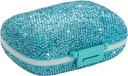 Travel Pill Container Medicine מאורגנתer Daily Purse Pill Case Sweet Pill Box Small Pocket Pill Holder Mini Pill מארגנת עבור תוסף (כחול)