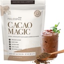 Philosophie Organic Cacao Magic Superfood - אבקת חלבון מבוססת צמחי עם Raw Cacao, Reishi Mushroom & Maca Root - תוספת שוקולד טבעונית לא ממותנת, 32 משרתים