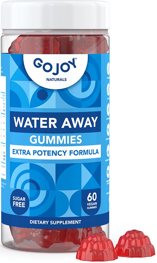 GOJOY Water Away Gummies - תמיכה טבעית דיאורטית לשמירת מים ואיזון - Herbal Formula with Dandelion - 60 חניכיים טבעוניות
