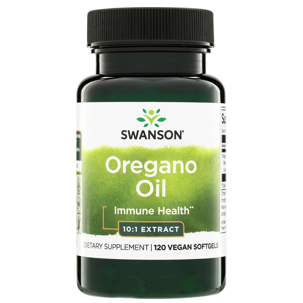 סווונסון Oregano שמן 10:1 Extract-Natural תוספת קידום בריאות הציבור-Respiratory & Urinary Tract Health Support (120 Softgels, 150 מ"ג כל אחד)