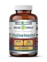 פורמולה מדהימה Choline & Inositol תוסף | 500 Mg Per Serve | קפסולות | Non-GMO | Gluten-Free | Made in USA (1 Pack, 200 Count)