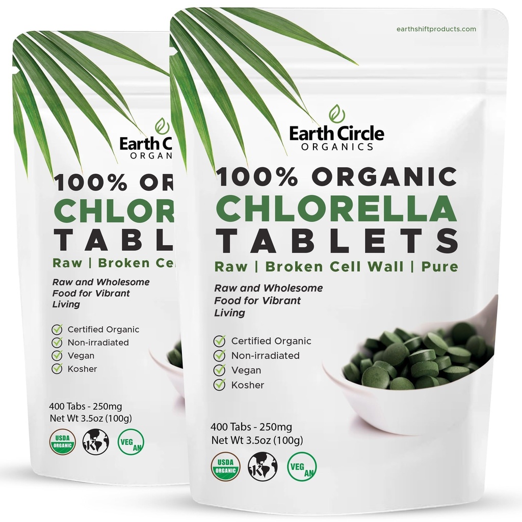 אורגני Chlorella טבליות 400 Count | High Potency Superfood