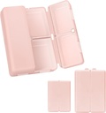 FY 2 Pcs Daily Pill מארגנת, 7 השוואתיות DASE Tablet Racinger, [Folding Design] Pill Box for Purse Pocket to Hold הויטמינים, Cod Liver Oil,Supplements ותרופה-Pink