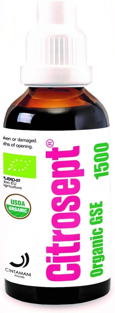Citrosept Organic GSE, תהליך הפקת איכות גבוהה יותר עבור Purity | Max Power | Original Grapefruit Seed Extractd Extractd Extract with Antioxidant Properties