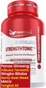 Herbtonics טסטוסטרון תמיכה לגברים - Panax גינזנג & Tribulus Terrestris - תומך באנרגיה בריאה, כוח וסטמינה - 60 קפסולות טבעוניות