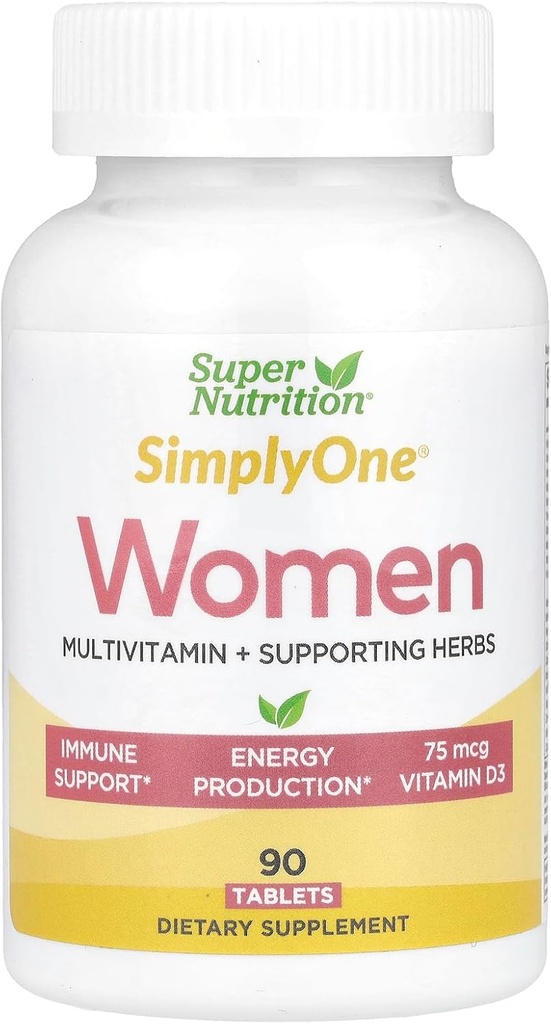 SuperNutrition Just One Multi-Vitamin for Women, High-Potency, One/Day Tablets, 90 Count