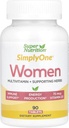 SuperNutrition Just One Multi-Vitamin for Women, High-Potency, One/Day Tablets, 90 Count