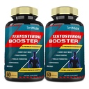 2 חבילות של 60caps טסטוסטרון תוספי Booster עבור גברים, Equivalent to 10000 מ"ג - Natural Stamina, Endurance & Power תוסף - גידול בניית שרירים, הגדלת ביצועים, אנרגיה