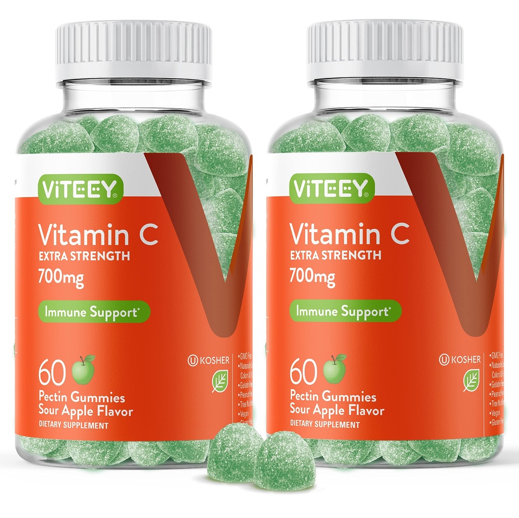 Viteey Chewable ויטמין C Gummies למבוגרים - 700mg תוספת כוח תוספת תוספת תוספת תוספת תוספת תוספת תוספת תוספת תוספת תוספת תוספת תוספת תוספת תוספת תוספת תוספת תוספת תוספת תוספת תוספת תוספת תוספת תוסף - טבעוני, גלטן חינם 120 הרוזן