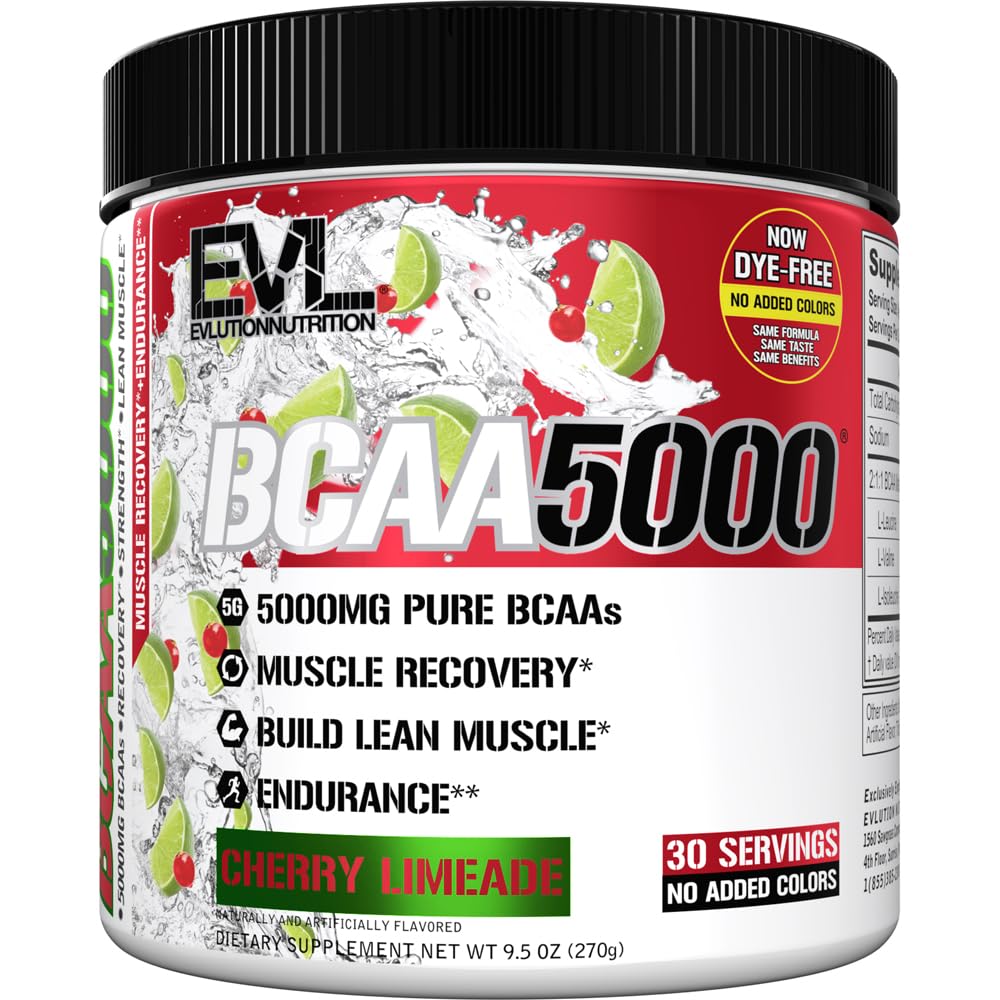 אבקה BCAAs Amino Acids אבקת BCAA אבקת Post Workout Recovery drink ו Stim Free Pre Workout אנרגיה - 5g הזרוע Amino Acids עבור גברים - צ'רי Limeadeade