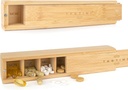 Bamboo Weekly Pill Organer - 7 Day Wood Tablet Box - ארגן גלולות אסתטי אידיאלי עבור ויטמינים או תוספים
