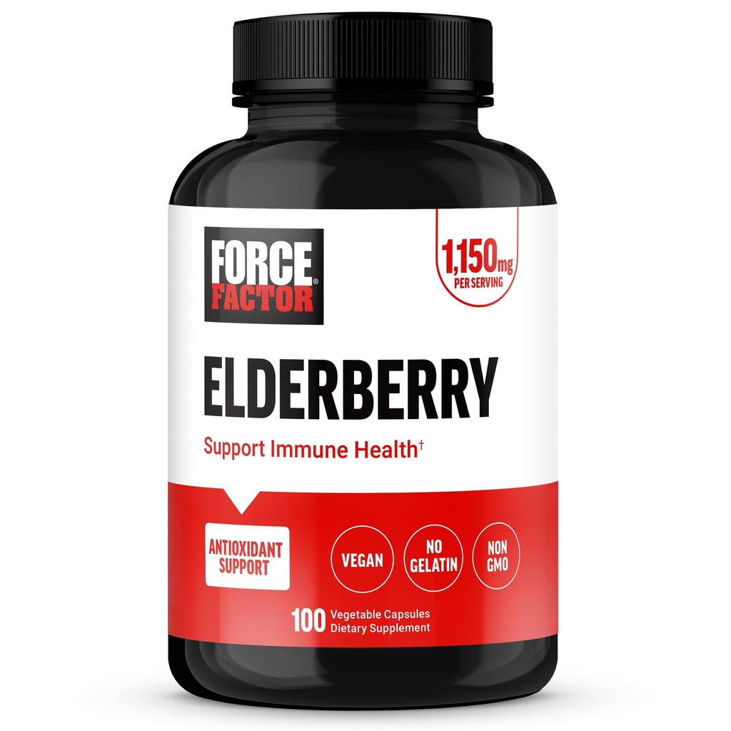 ל-FACTOR Elderberry קפסולות, תוסף חסינות ואנטי-oxidants תוספת לגברים ונשים, Daily Immunity Boost, טבעוני, No Gelatin, non-GMO, 100 קפסולות ירקות