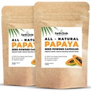 Papaya Seed אבקת קפסולות - Powerful Papain תוסף עם ויטמינים A, C, & E & Enzymes for Digestion & Gut Health - 360 מ"ג / משרת - 60 קפסולות טבעוניות לחבילה (Pack של 2, 60-120 יום אספקה)