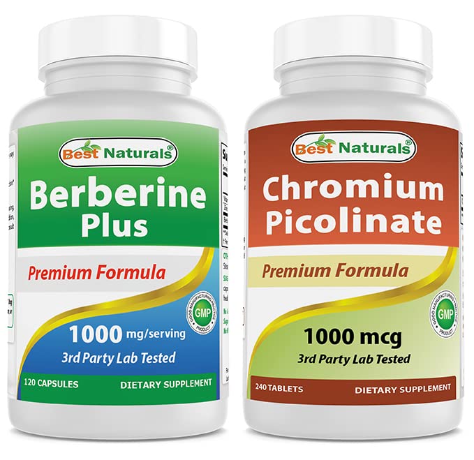 Best Naturals Berberine Plus 1000mg & Chromium Picolinate 1000mcg