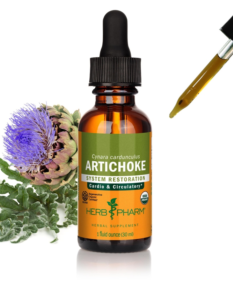 Herb Pharm מוסמך אורגני Artichoke לחלץ עבור Cardiovascular ותמיכה Circulatory - 1 Ounce