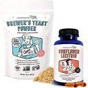 Legendairy Milk Sunflower Lecithin + אבקת Yeast של ברור - תוספת Lactation כדי להגדיל את אספקת החלב השד ולתמוך Clogged Milk Docts
