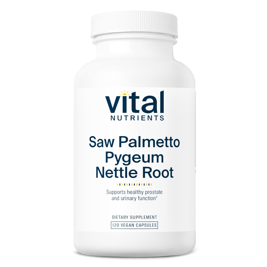 חומרים מזינים רעילים ראו את פאלטו עם Pygeum & Nettle Root - טבעוני Saw Palmetto עבור גברים תומכים בתפקוד Prostate בריא * - Gluten, חלב, סויה חינם - 120 קפסולות