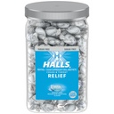 האותיות הקטנות של Halls Relief Mountain Menthol Sugar Free Cough Drops, Bulk Cough Drops,225 טיפות