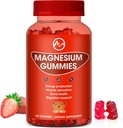 Magnesium Gummies 100 מ"ג עוצמה גבוהה - פירותי פלברס חניכיים דוב, תוספי מינרלים בריאים מקדם שרירים, אנרגיה ו העיכולion