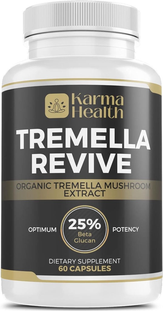 Tremella Mushroom אבקת קפסולות - Compressed White Snow Fungus Mushroom אבקת תוסף - 25% Betacan תוכן, טבעוני & GMO חינם. Snow Fungus אורגני תוספת תוספת תוסף.