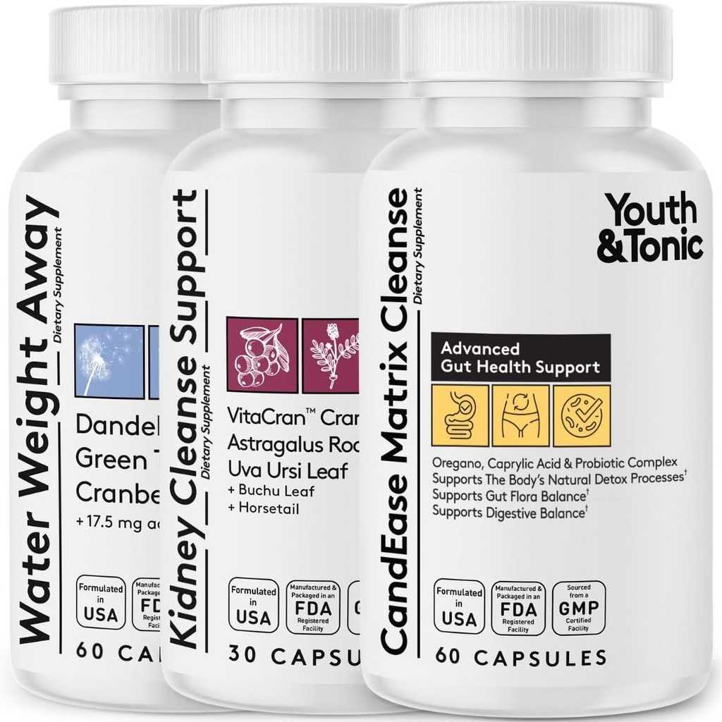 נוער וטוניק CandEase Complex Bundle תוסף | מערכת העיכול לנקות את בריאותו ואת תמיכת פלורה