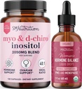 SMNutrition Herbal הורמון איזון Tincture & Myo-Inositol & D-Chiro Inositol | הורמון Balancing Bundle עם 40:1 (30 משרתים) ותמיכה נוזלית עבור נשים (60 משרתים)