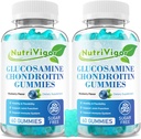 Glucosamine Chondroitin Gummies, תוספת תמיכה משותפת תוספי MSM & Elderberry, תוספת תמיכה משותפת למבוגרים, גברים ונשים, Blueberry Flavor, 120 הרוזן