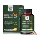 Herbal BEE Gut Health - Gas and Bloating Relief, Constipation, Leaky Gut תיקון - Gut ניקוי ושיחזור העיכול - קידום סדירות, ניקוי קולוני, 60 קפסולות