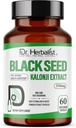 Dr. HerBALIST Black Seed Extractd 350 מ"ג - 60 קפסולות טבעוניות | 10:1 Extract = 3,500 מ"ג Raw Black Seed אבקה | Premium Nigella Sativa