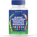 Superfood MD Eye Health ויטמינים עם Bilberry Lutein & Zeaxanthin Lycopene Resveratrol Grape Seed לחלץ Astaxanthin- AreDS 2 - ויטמין עין - 60 קפסולות