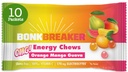 Bonk Breaker Energy Chews with Electrolytes, אורנג מנגו Guava, Easy to Chew Energy Gummies, 10 Pack