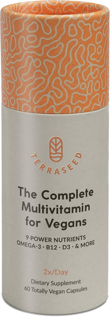 שלם טבעוני Multivitamin עם ברזל, אומגה 3, ויטמין D3, Folate, Zinc, ויטמין B12 ועוד - 100% ויטמין טבעוני בר קיימא - non-GMO, Gluten Free, Made in the USA (30 יום אספקה)
