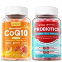NEVISS סוכר חינם CoQ10-250 מ"ג / 500 מ"ג מלא חניכיים +Sugar חינם Probiotics חניכיים