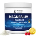Dr. Berg Magnesium Glycinate אבקת עבור שינה, הירגעות, & Stress הקלה - עכשיו כולל ויטמין D3 & Zinc - Delicious Raspberry & Lemon Flavor (50 המשרתים) אבקת מגנזיום - אבקת משקאות מגנזיום