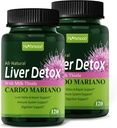 Herdmood Silymarin Milk Thistle Liver Detox קפסולות עבור Fatty Liver, Alcachofa y Cardo Mariano con Silimarina para el Higado Graso, Liver ניקוי של Detox & תיקון פורמולה w/Artichoke Extract. 240 מדינות