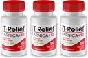 T-Relief Arnica +12 Natural Relieving Actives for Back Pain Joint Soreness השרירים Aches & Stiffness, Body Fast Acting Relief for Women & Men - 100 טבליות (3 Pack)
