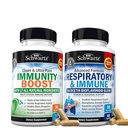 BioSchwartz Respiratory & Immune Lung תמיכה תוסף עם Quercetin (1 חודש אספקה) בנוסף 17 ב 1 Immune תמיכה תוספת עם Antioxidants (1 חודש אספקה)
