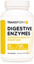 TransformHQ Digestive Enzymes תוספת (120 קפסולות) - 16 Enzymes, תמיכה בריאה