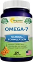 תזונה מימית פורה אומגה 7 Fatty Acids-200 קפסולות של ים טבעי Buckthorn, תוסף ויטמין XL, No Fish Burp, Vegan, אומגה 3 6 9 עבור תוצאות הרזיה מלאה