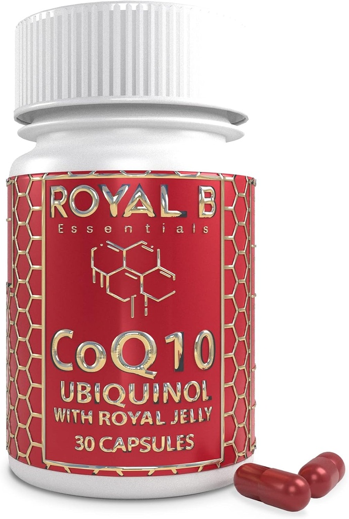 Ultra-Premium Co-Enzyme Q10 עם רויאל ג'לי, Ubiquinol CoQ10 קפסולות לבריאות הלב ו- Immune Defense, All-Natural CoQ10 המיוצר על ידי הדבורים, 3,000 מ"ג, 30 קפסולות Veggie