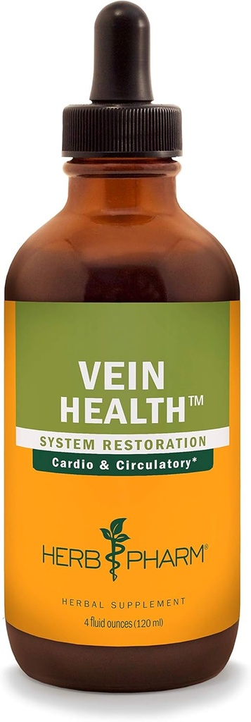 Herb Pharm Vein בריאות נוזל פורמולה עבור Cardiovascular ו- Circulatory System Support - 4 Ounce