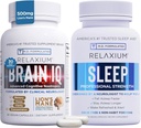 מרגיעה שינה 60 קפסולה + BrainIQ Nootropic המוח תוספי 60 קפסולה (Family Pack Sleep & Brain Bundle)