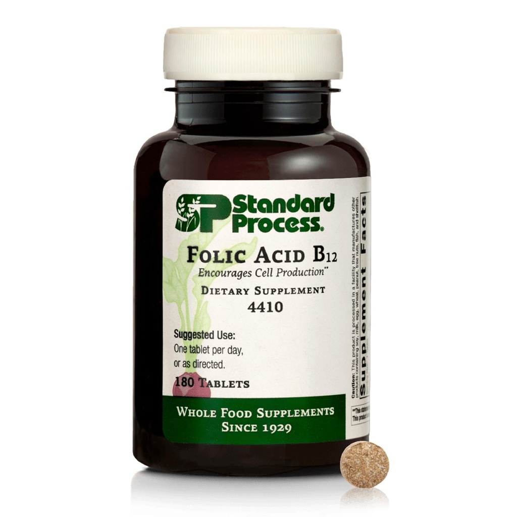 מעבד סטנדרטי Inc. Folic Acid B12-180 Tablet