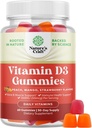 Natures Craft ויטמין D3 Gummies for Daily Wellness - D מבוגרים עם 2000IU לשרירים העצם ו- Immune תמיכה non-GMO Gelatin Gluten חינם (30 יום אספקה)