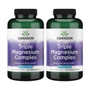 Swanson Triple Magnesium Complex - מינרלים תוספת - תמיכה טבעית - כולל Citrate, Oxide & Aspartate - (300 קפסולות, 400 מ"ג כל, 2 Pack)
